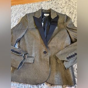 ZADIG & VOLTAIRE gold tuxedo blazer